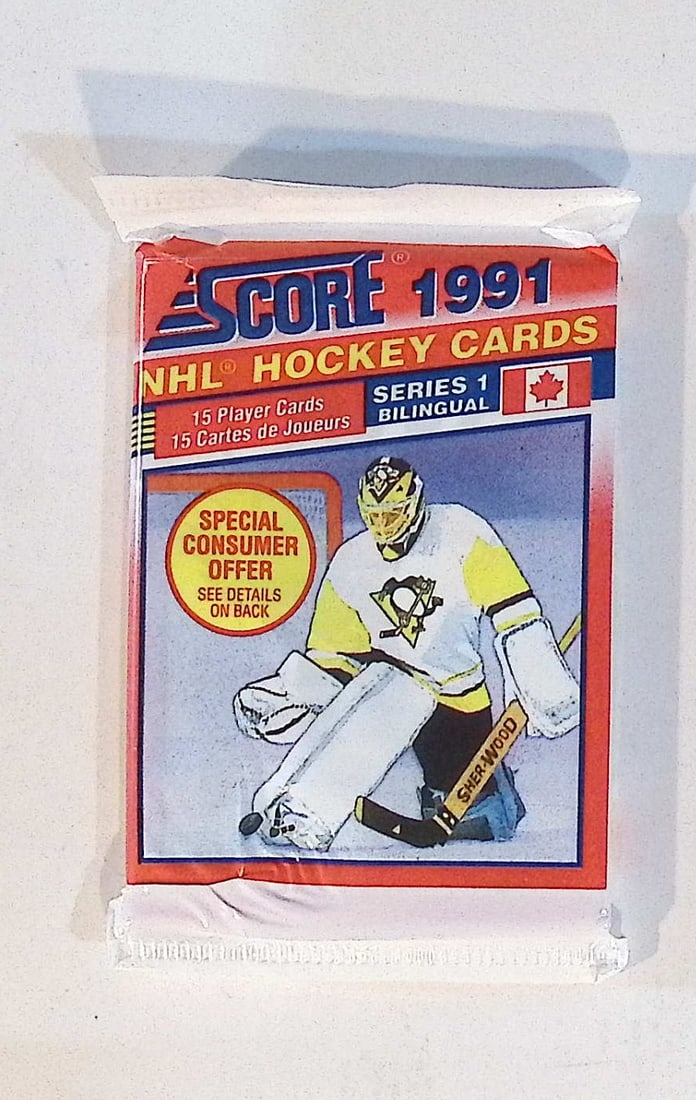 1991 Score Bi-Lingual Series 1 Vintage Hockey Cards Retail Box Pack Sports Cards (1 of 1)