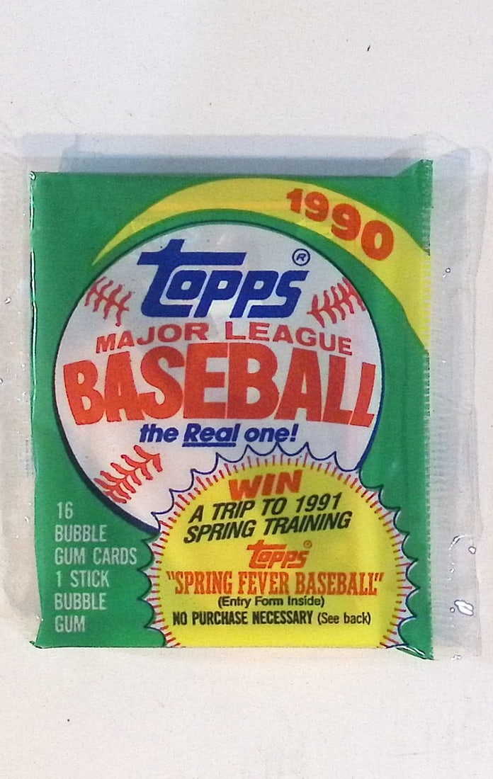 1990 Topps Series 1 Vintage Baseball Cards Retail Box Wax Pack Sports Cards (1 of 1)