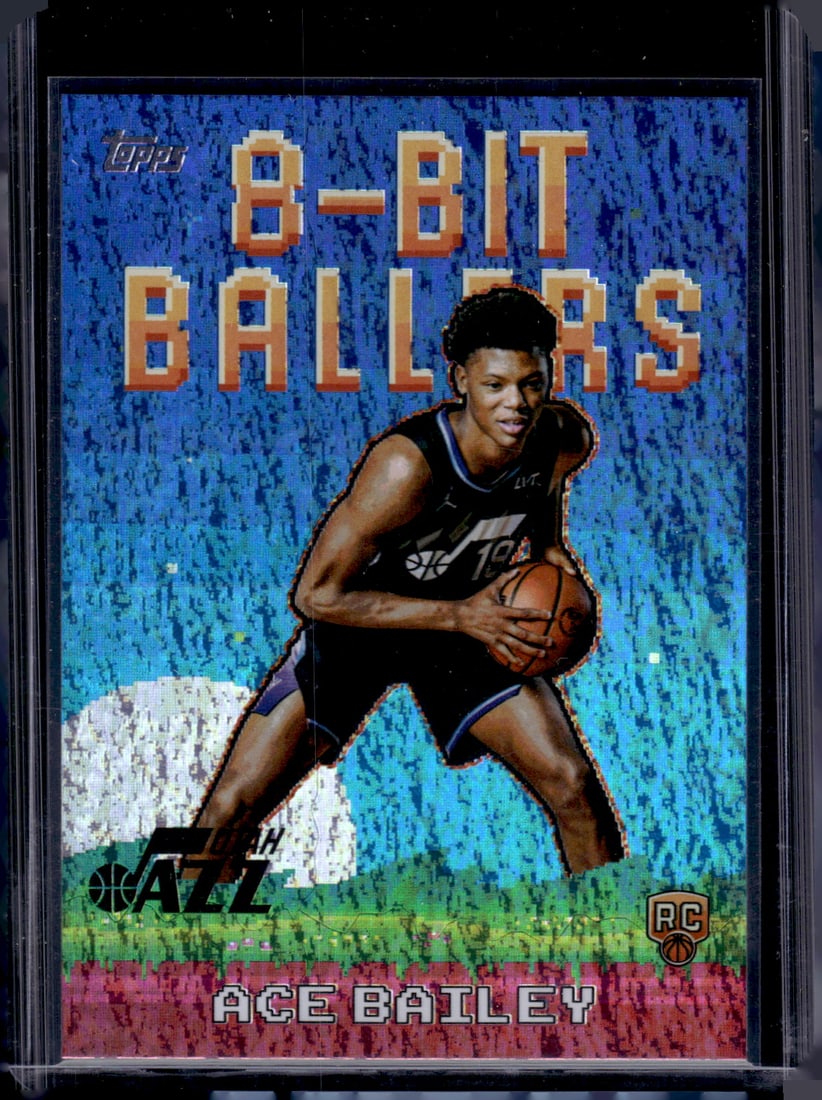 Ace Bailey Rookie Card 8-Bit Ballers Holo Foil 2025-26 Topps #8B-35 Utah Jazz (1 of 2)