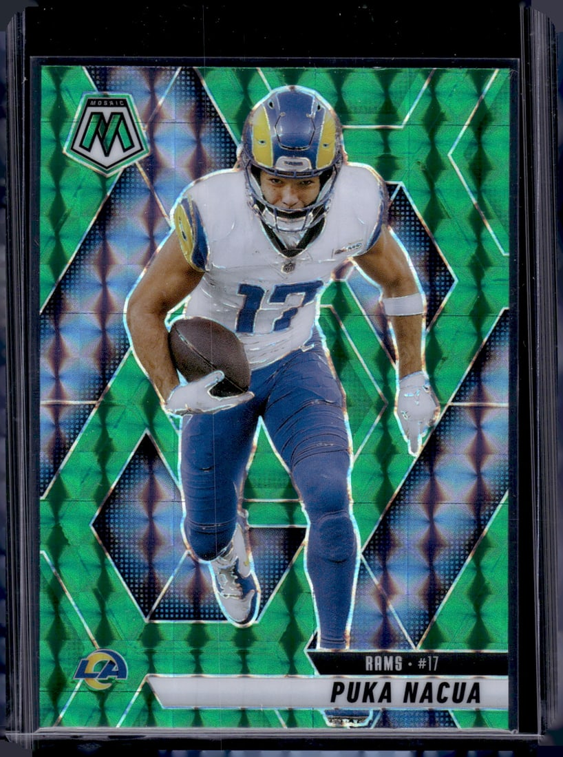 Puka Nacua Green Mosaic Prizm 2025 Mosaic #102 Los Angeles Rams (1 of 2)