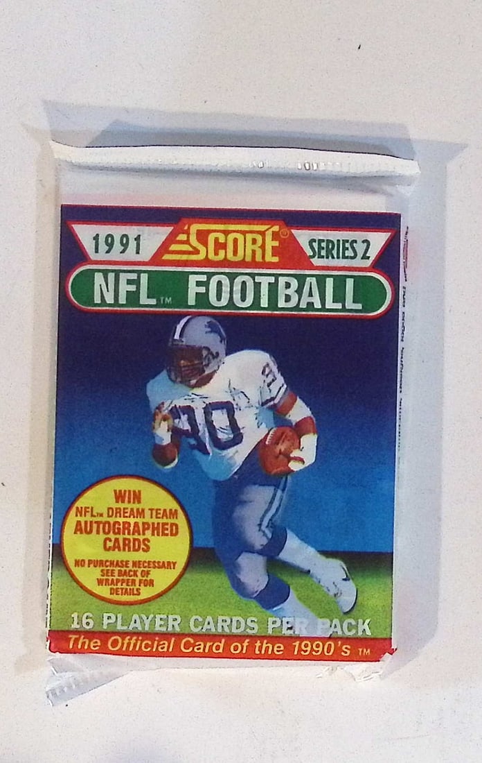 1991 Score Series 2 Vintage Football Card Retail Box Pack Sports Cards Brett Favre Rookie Card (1 of 1)