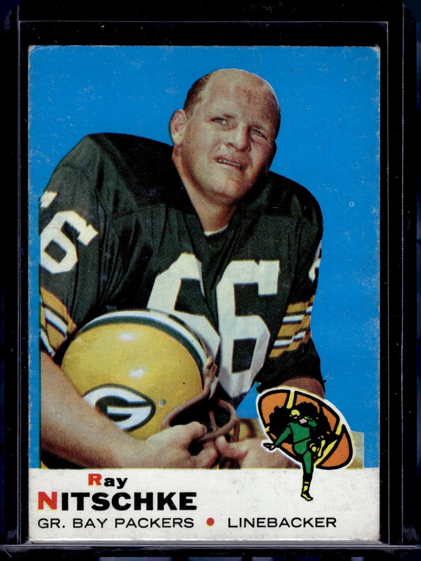 Ray Nitschke 1969 Topps #55 Green Bay Packers Vintage Football Card (1 of 2)