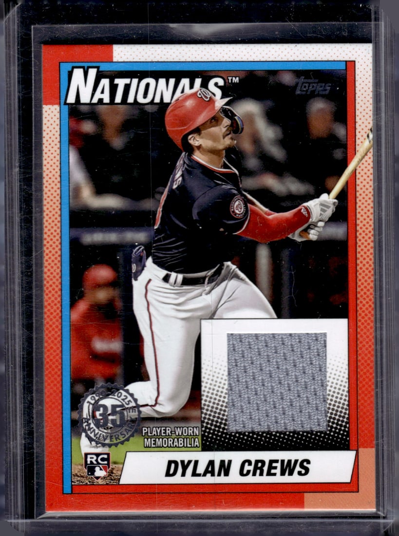 Dylan Crews Rookie Card Patch 2025 Topps #T90R-DC Washington Natioanls (1 of 2)