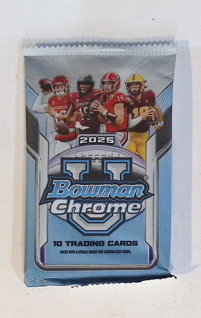2025 Bowman Chrome U Football Cards BLASTER BOX PACK Sports Cards NFL Trading Cards (1 of 1)