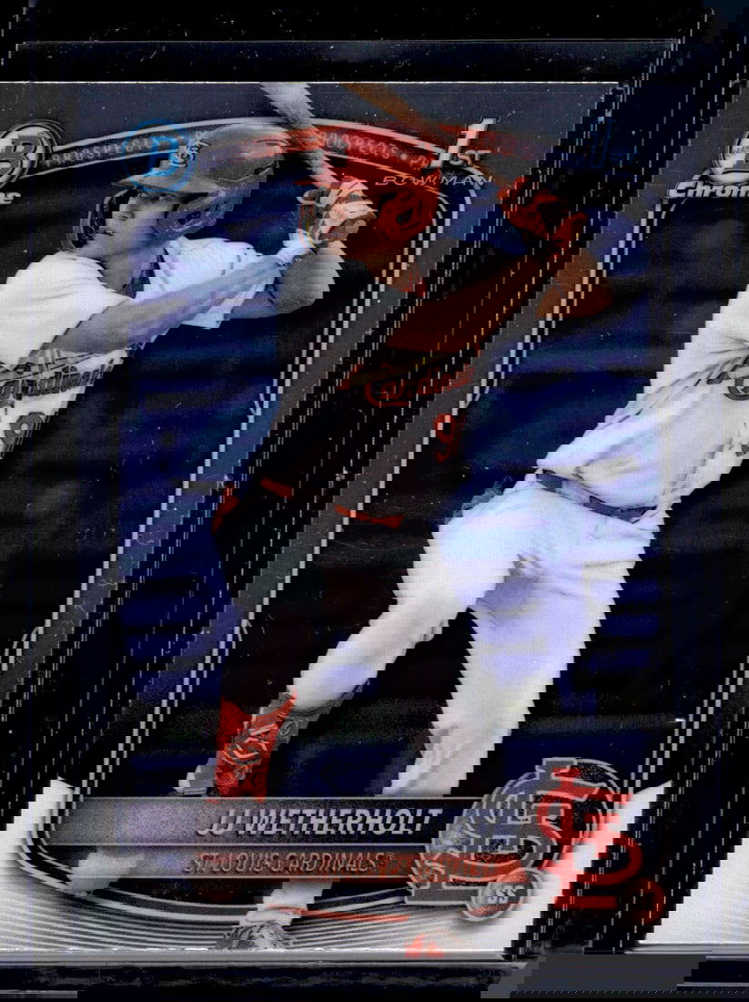 JJ Wetherholt 1st Bowman 2025 Bowman Chrome #BCP-22 St. Louis Cardinals (1 of 2)