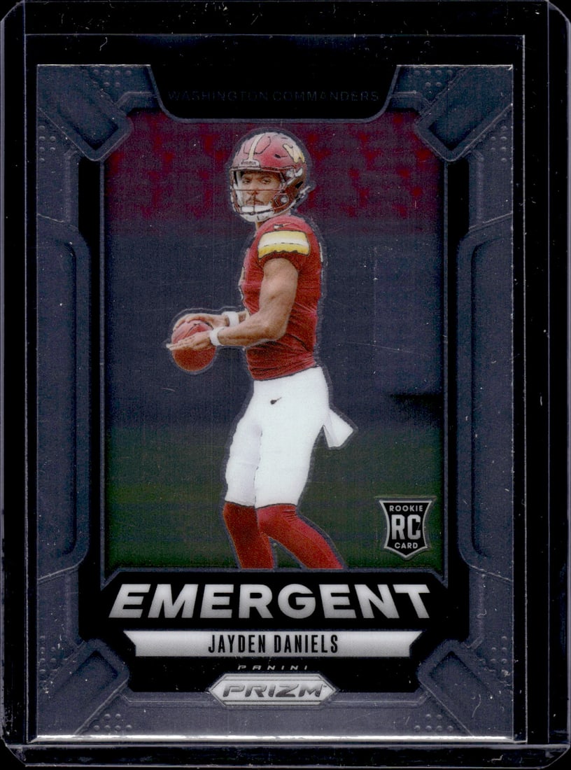 Jayden Daniels Rookie Card Emergent 2024 Panini Prizm #2 Washington Commanders (1 of 2)