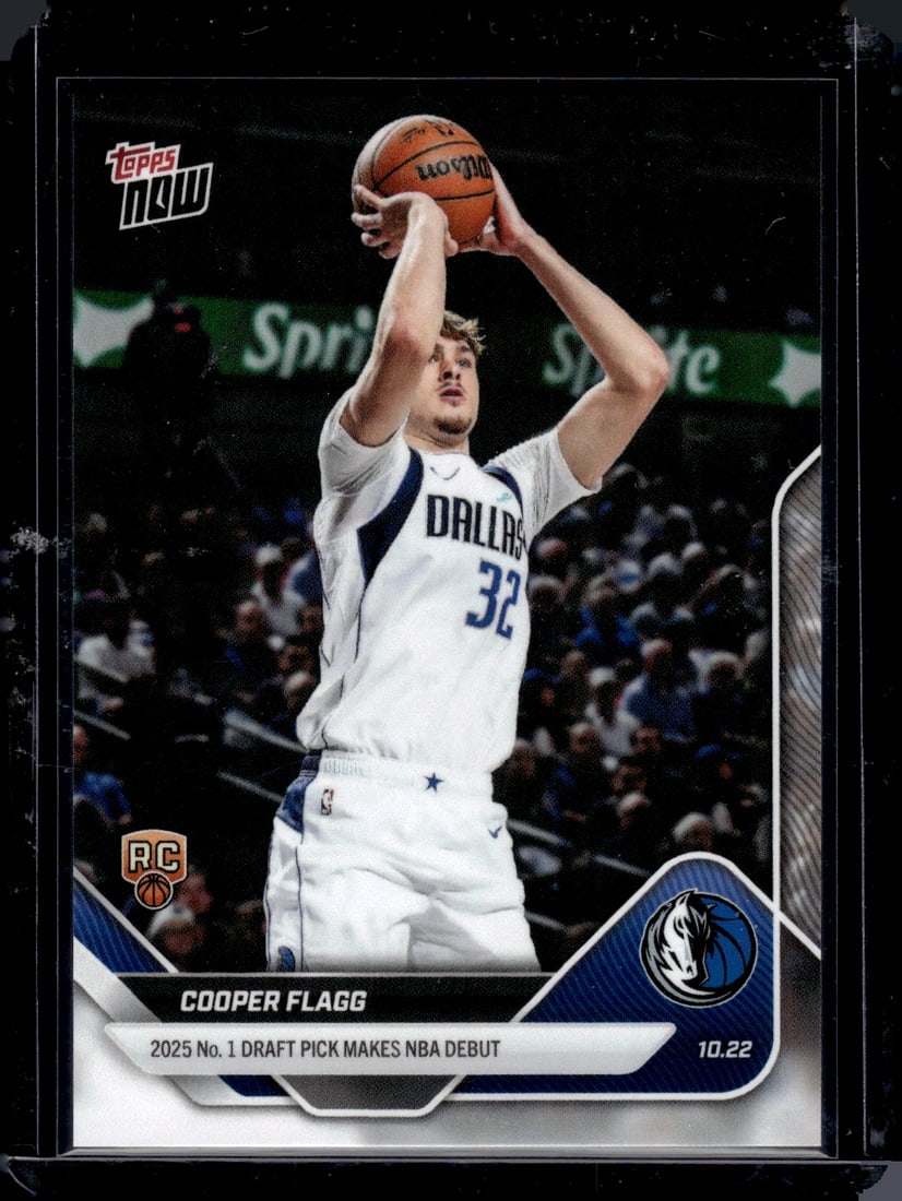Cooper Flagg Rookie Card 2025 Topps Now #6 Dallas Mavericks (1 of 2)