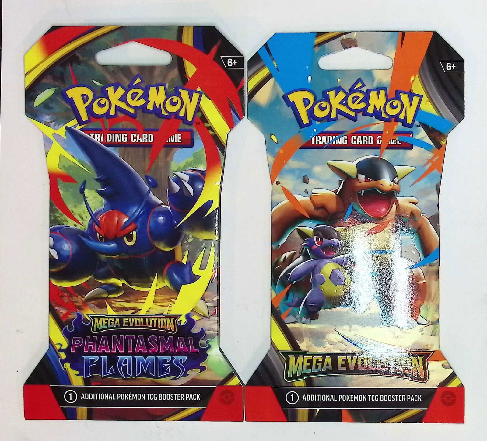 2 COUNT: 1 - 2025 Pokemon Mega Evolutions Booster Pack & 1 - 2025 Phantasmal Flames Booster Pack (1 of 2)