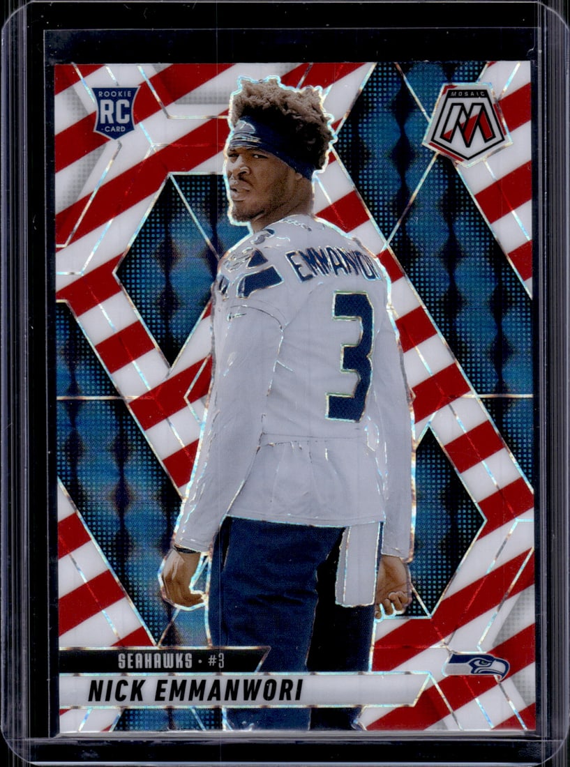 Nick Emmanwori Rookie Card Red/White Stripe Prizm 2025 Mosaic #321 Seahawks (1 of 2)