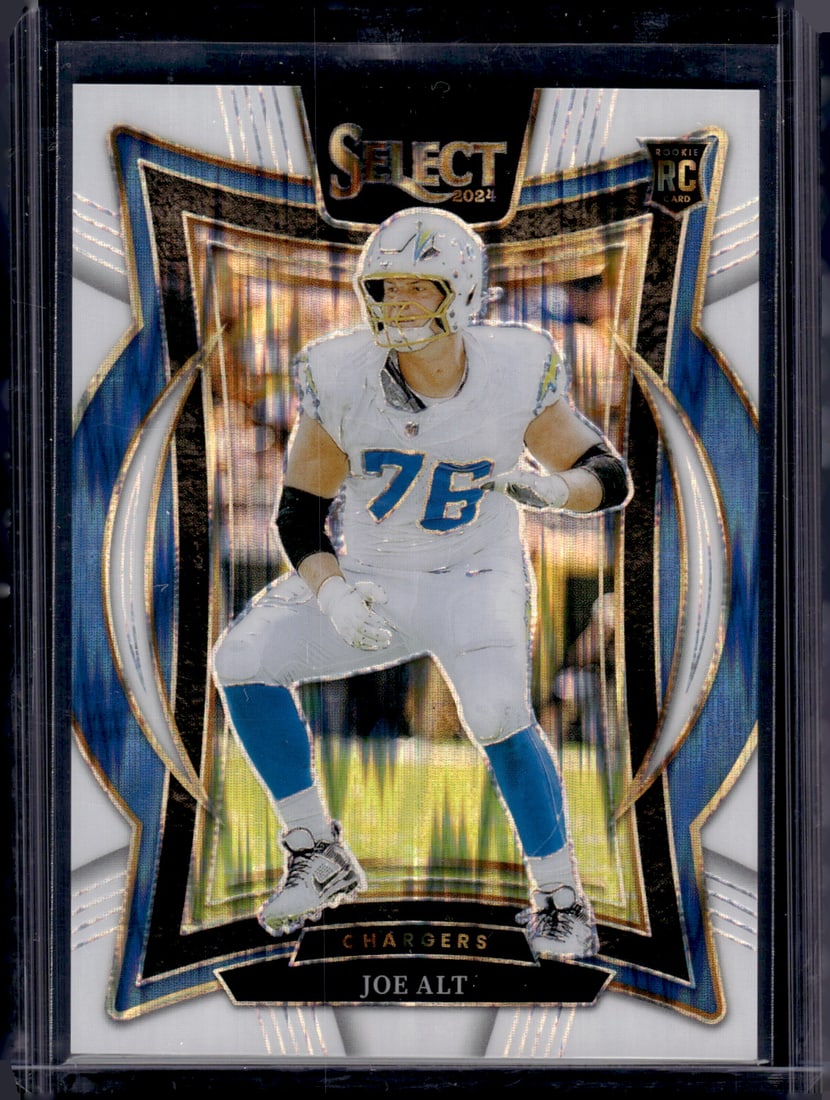 Joe Alt Rookie Card White Shock Prizm /199 2024 Select #82 Los Angeles Chargers (1 of 2)