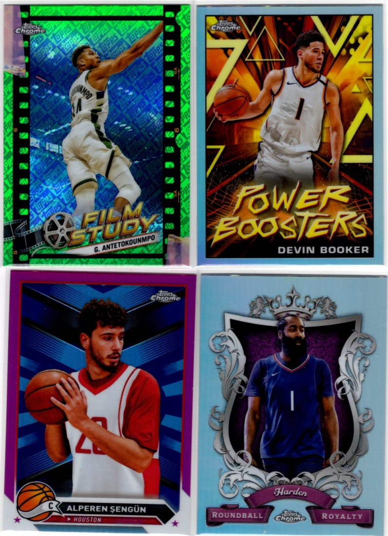 Lot of 4 2023-24 Topps Chrome Basketball Refractors/Inserts. All Different, See Pictures (1 of 2)