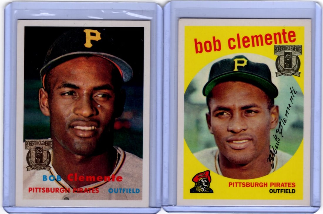 Lot of 2 1997 Topps Roberto Clemente Commemorative Reprints (1 of 2)