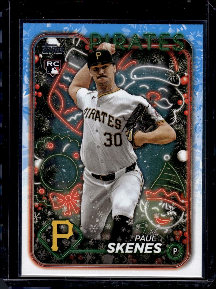 Paul Skenes Rookie Card 2024 Topps Holiday #H165 Pittsburgh Pirates (1 of 2)