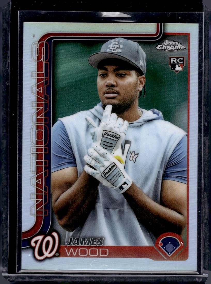James Wood Rookie Card Image Variation SP 2025 Topps Chrome Update #USC95 Nationals (1 of 2)