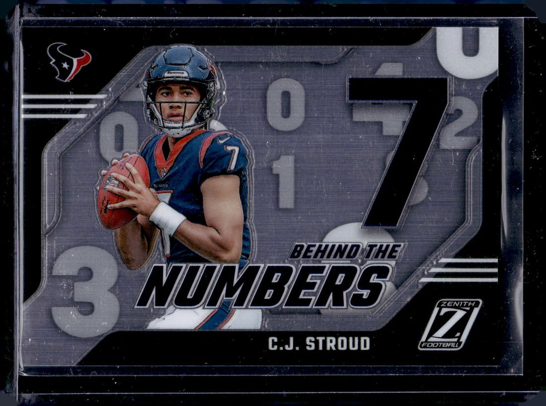 Cj Stroud Rookie Card Behind the Numbers 2023 Panini Zenith #5 Houston Texans (1 of 2)