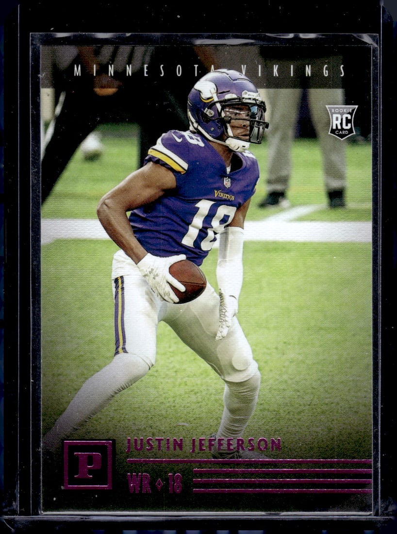 Justin Jefferson Rookie Card Pink 2020 Chronicles Panini #PA-23 LSU Tigers, Vikings (1 of 2)