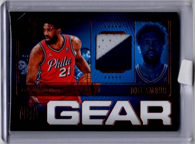 Joel Embiid Game Worn Patch /99 2024-25 Panini Silhouette #NG-EMB Philadelphia 76ers (1 of 2)
