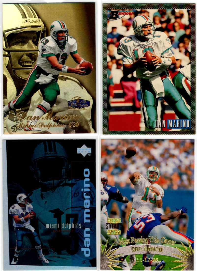 Lot of 4 Dan Marino 1990s Football Cards. All Different, See Pictures. Miami Dolphins (1 of 2)