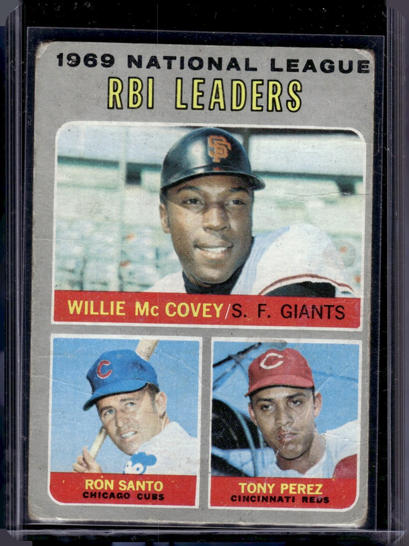 RBI Leaders McCovey/Santo/Perez 1970 Topps #63 Creases, See Pics (1 of 2)