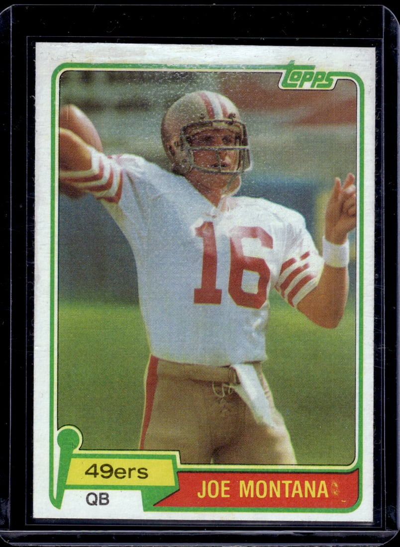 Joe Montana Rookie Card 1981 Topps #216 Some Surface Wear Top Middle See Pics (1 of 2)