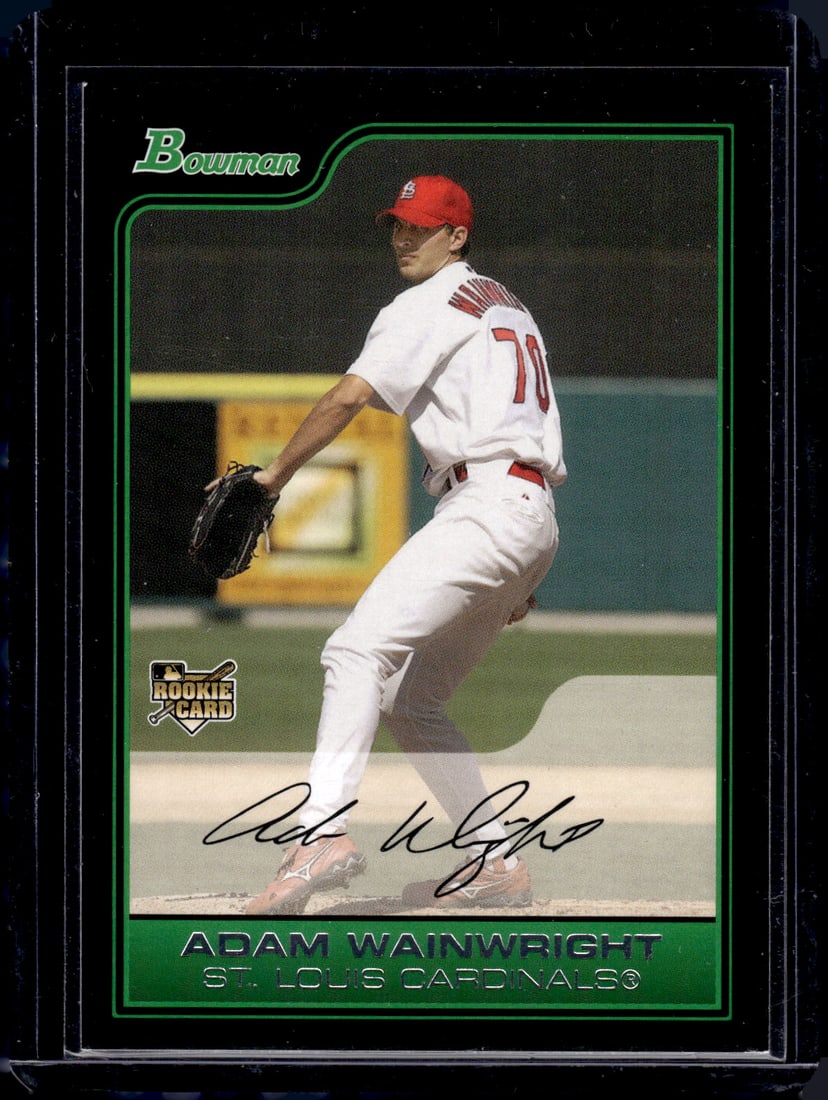 Adam Wainwright Rookie Card 2006 Bowman #214 St. Louis Cardinals: Bowman Baseball MLB Trading & Sports Cards, Sports Cards for Sale Near Me, World Series & Hall of Fame Players, SP, SSP, Chrome, 1st Bowman, Auction Memorabilia Lots Sold On Line