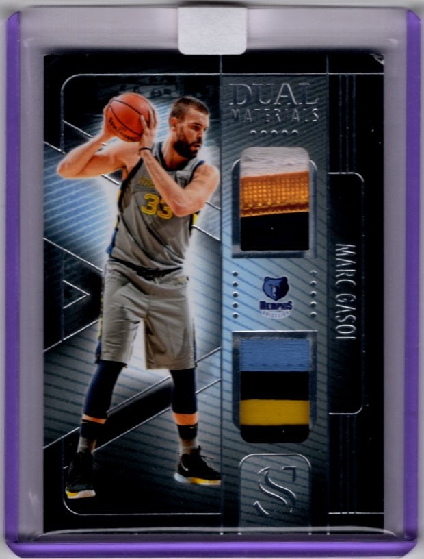 Marc Gasol Game Worn Dual Patch 2024-25 Panini Silhouette #DMA-MGM Grizzlies (1 of 2)