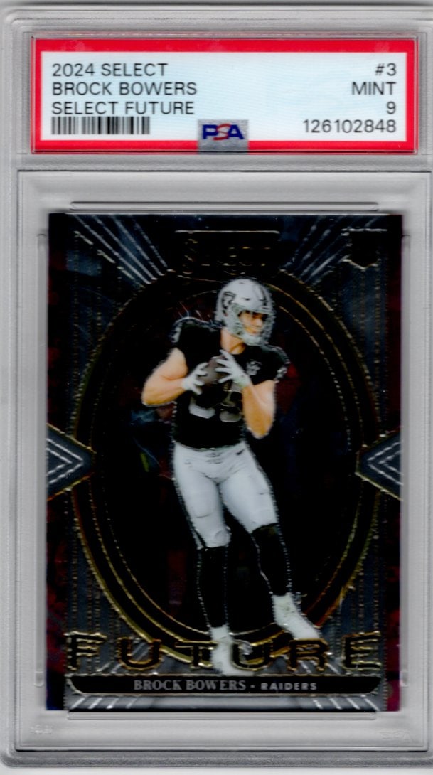Brock Bowers Rookie Card Future 2024 Select #3 PSA 9 Las Vegas Raiders (1 of 2)