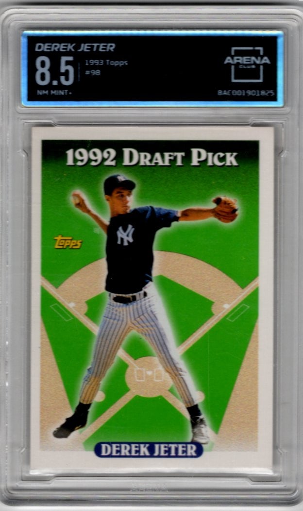 Derek Jeter Rookie Card 1993 Topps #98 Arena Club 8.5 New York Yankees (1 of 2)