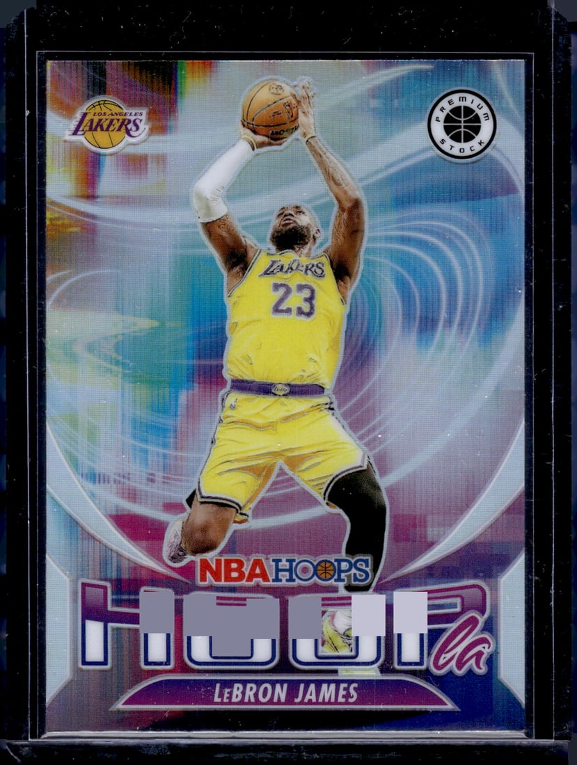 LeBron James Hoopla Silver Prizm 2023-24 Premium Stock #10 Lakers (1 of 2)