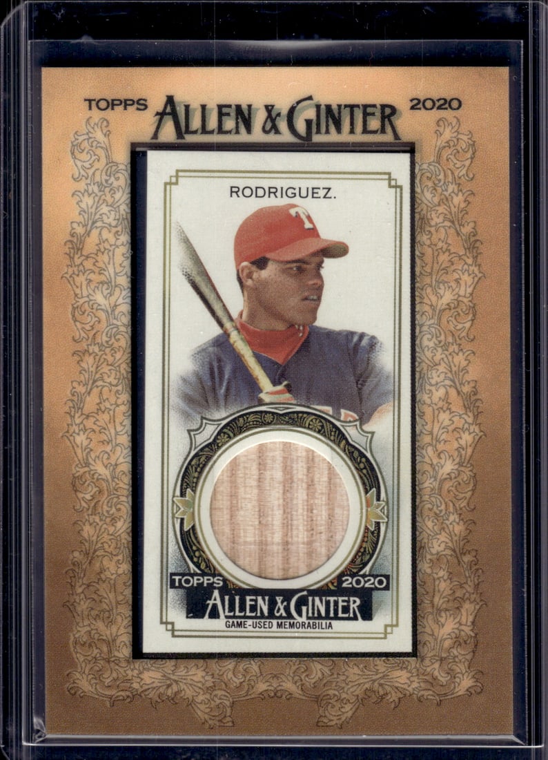 Ivan Rodriguez Game Used Bat Patch 2020 Allen & Ginter #MFR-IR Texas Rangers (1 of 2)