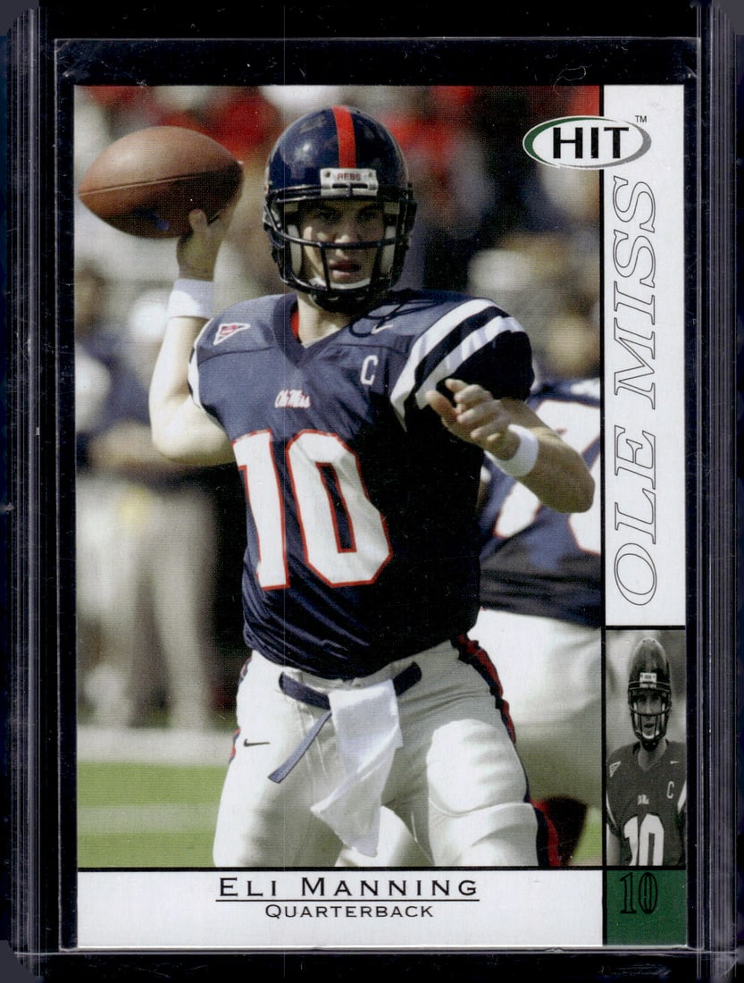 Eli Manning Rookie Card 2004 Sage Hit #10 Ole Miss Rebels, New York Giants (1 of 2)