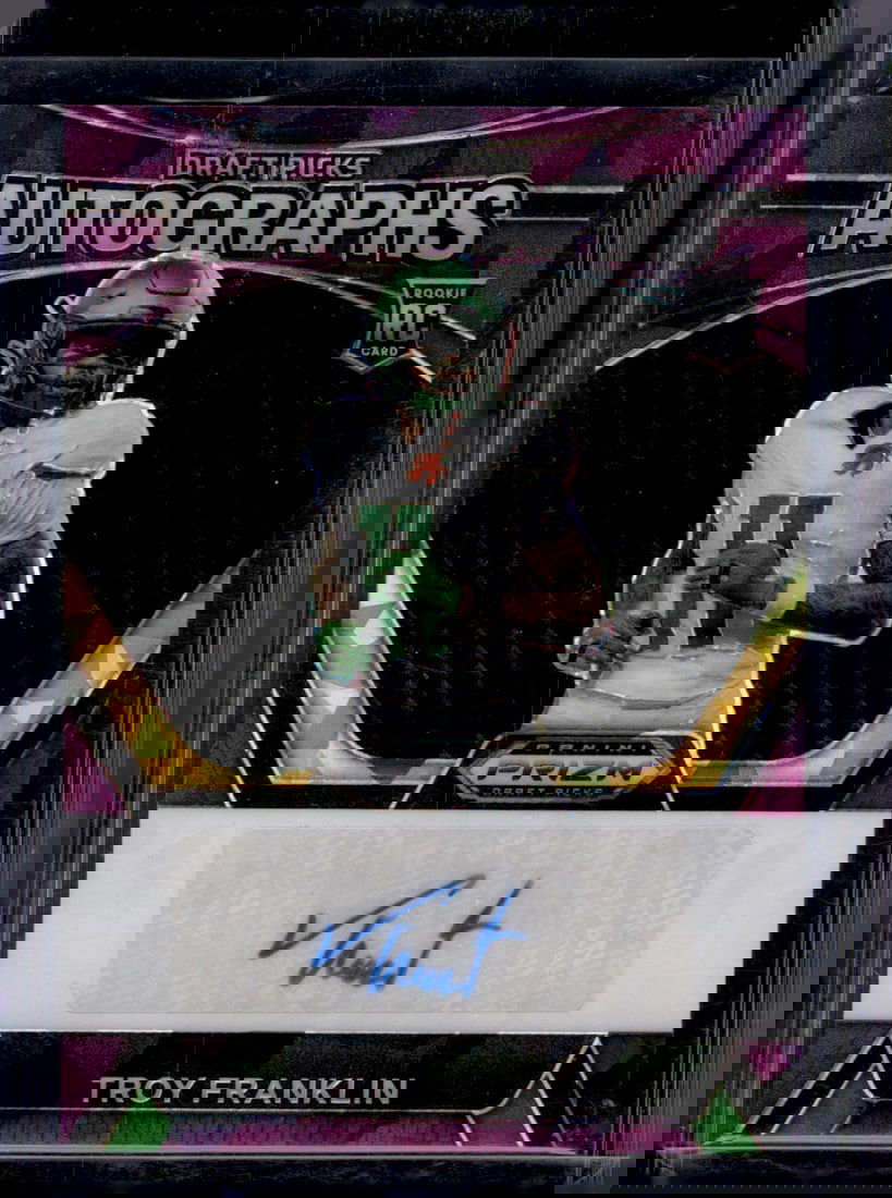 Troy Franklin Rookie Auto Purple Ice /99 2024 Prizm Draft Picks #DPA-TFN (1 of 2)