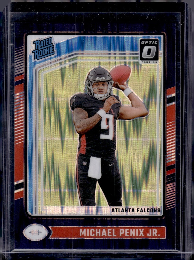 Michael Penix Jr. Rookie Card Purple Shock 2024 Donruss Optic #279 Atlanta Falcons (1 of 2)