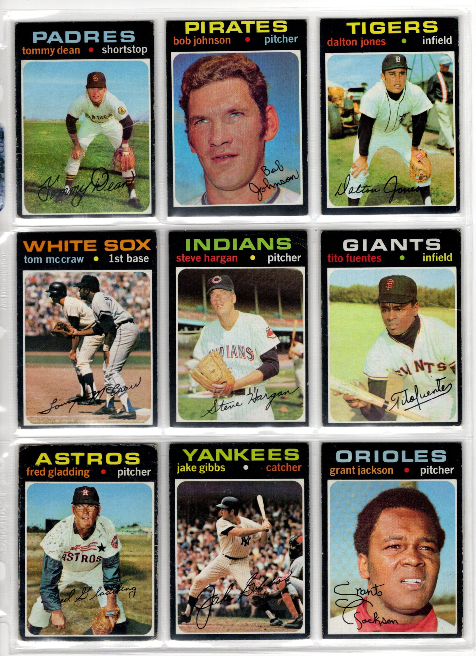 Lot of 9 1971 Topps Vintage Baseball Cards. All Different, See Pics for Cards/Condition (1 of 2)