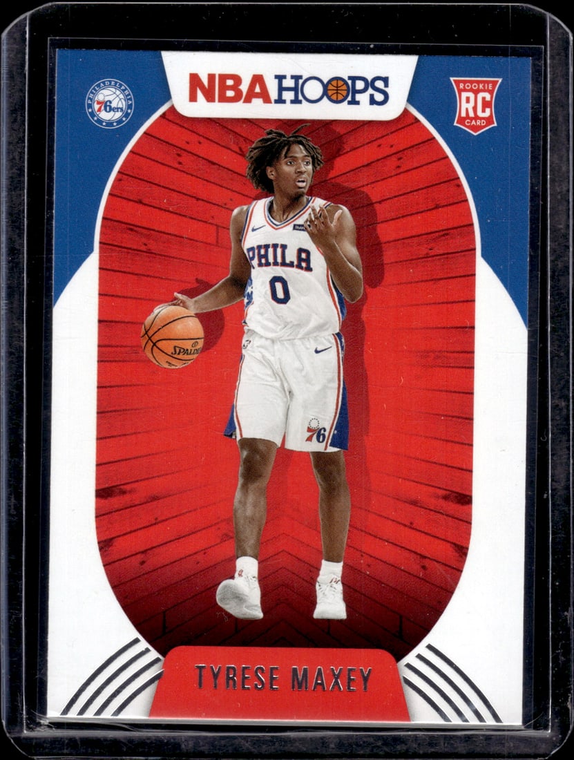 Tyrese Maxey Rookie Card 2020-21 Panini NBA Hoops #207 Philadelphia 76ers (1 of 2)