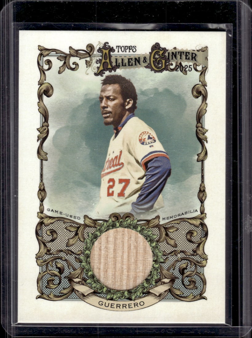 Vladimir Guerrero Game Used Bat Patch 2025 Allen & Ginter #AGR-VGU Montreal Expos (1 of 2)