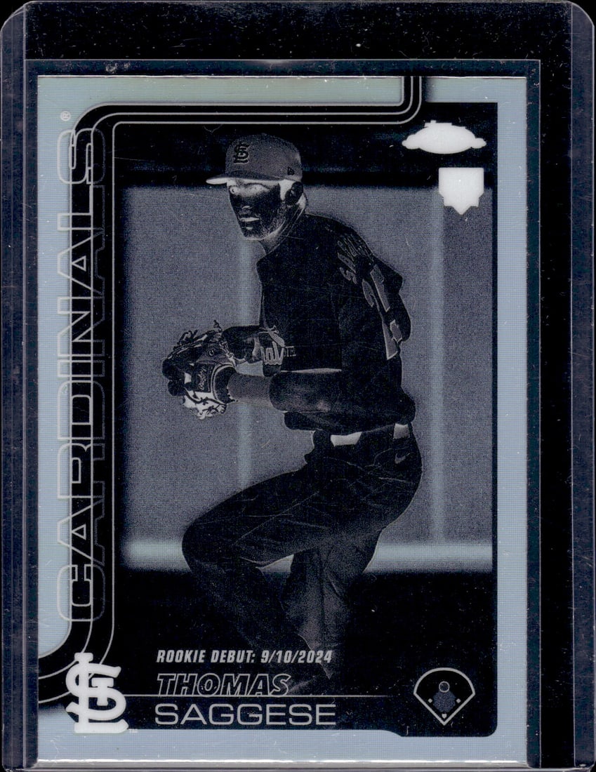 Thomas Saggese Rookie Card Negative Refractor SP 2025 Topps Chrome Update #USC157 (1 of 2)