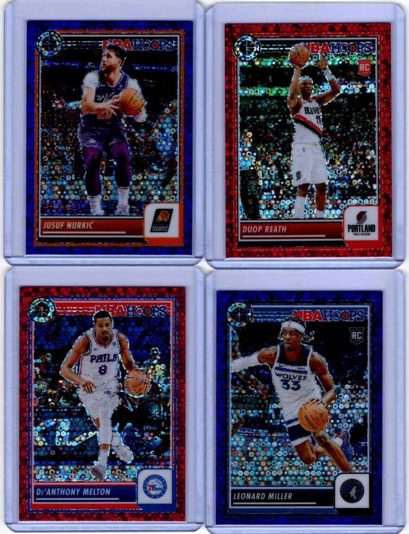 Lot of 4 2023-24 Premium Stock NBA Numbered Disco Prizm Cards. All Different, See Pics (1 of 2)