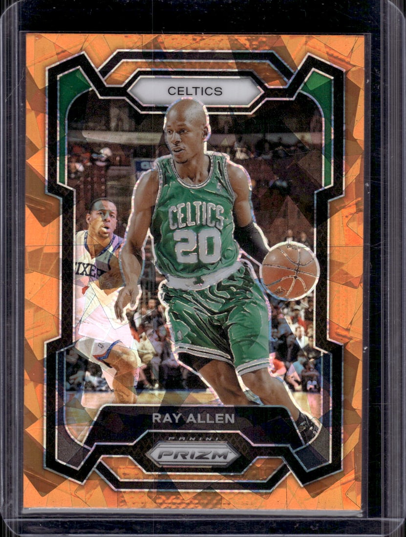 Ray Allen Orange Cracked Ice 2023-24 Panini Prizm #192 Boston Celtics (1 of 2)