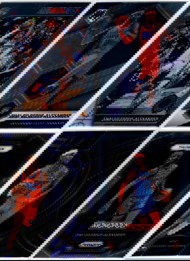 Lot of 4 Shai-Gilgeous-Alexander Basketball Cards. All Panini, All Different, See Pictures (1 of 2)