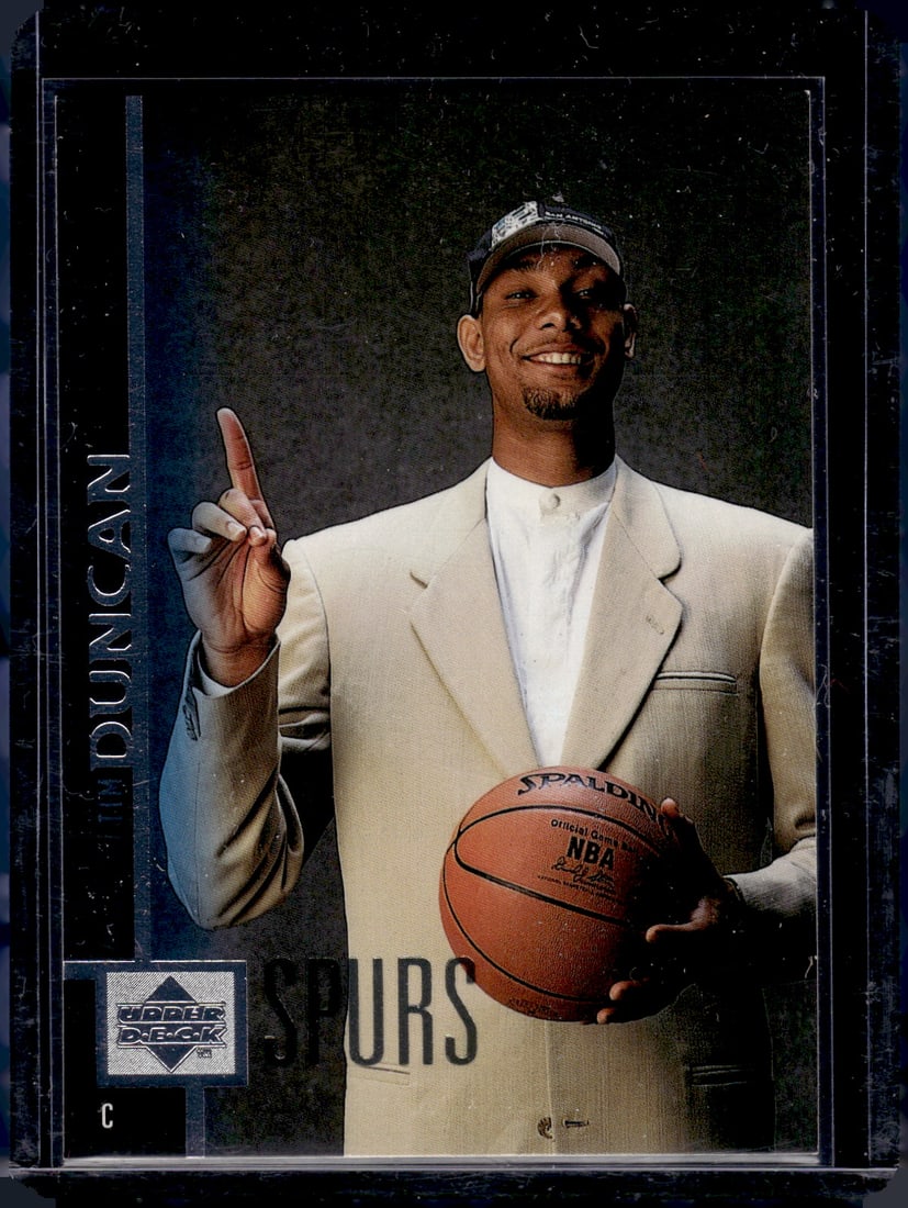 Tim Duncan Rookie Card 1997-98 Upper Deck #114 San Antonio Spurs (1 of 2)