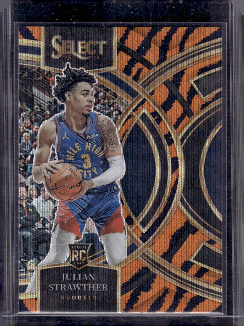 Julian Strawther Rookie Card Tiger Prizm SSP Case Hit 2023-24 Select #101 Nuggets (1 of 2)