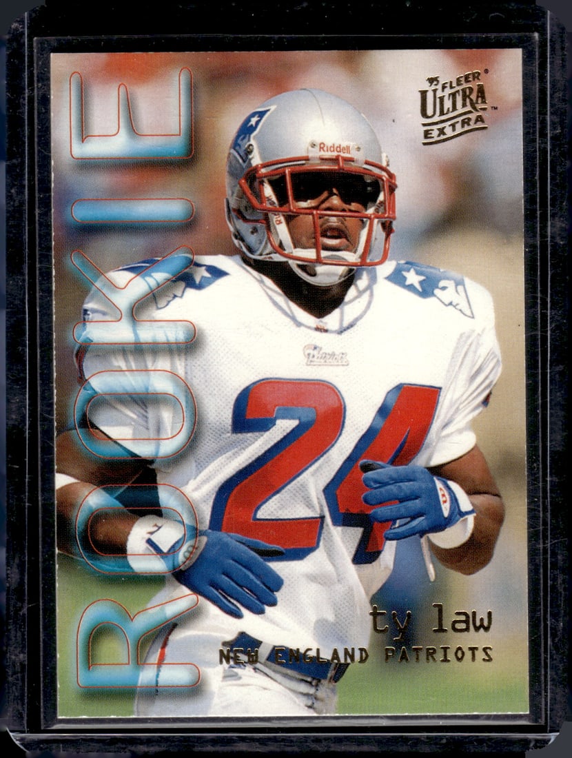 Ty Law Rookie Card 1995 Fleer Ultra #446 New England Patriots (1 of 2)