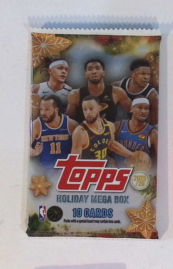 2025-26 Topps Basketball Card HOLIDAY MEGA BOX PACK - RC'S: Cooper Flagg, Kon Kneuppel, VJ Edgecombe: Topps Basketball NBA Trading & Sports Cards, Rookie Cards in this set are Cooper Flagg, Dylan Harper, Ace Bailey, V J Edgecombe, Kon Knueppel , Autographs, Signatures, Green Topps Logo Refractor, Auct