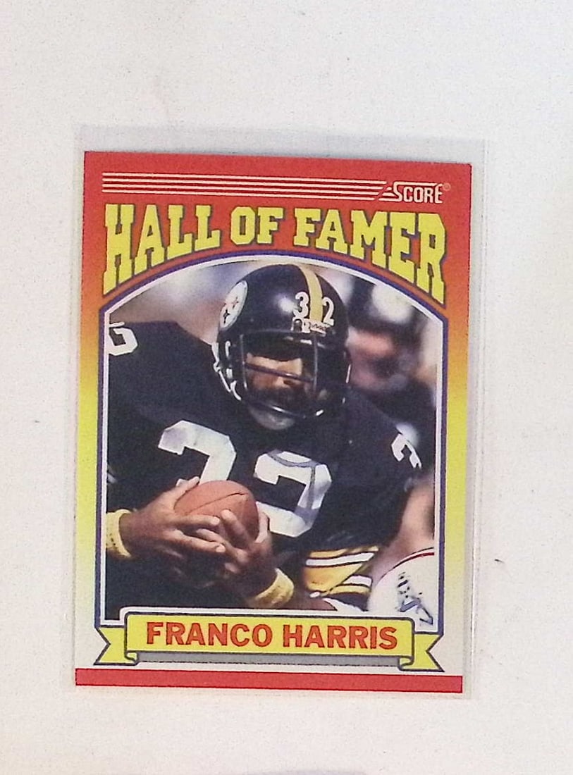 Franco Harris Hall of Famer Insert 1990 Score #595 Vintage NFL Hall of Fame Card (1 of 2)