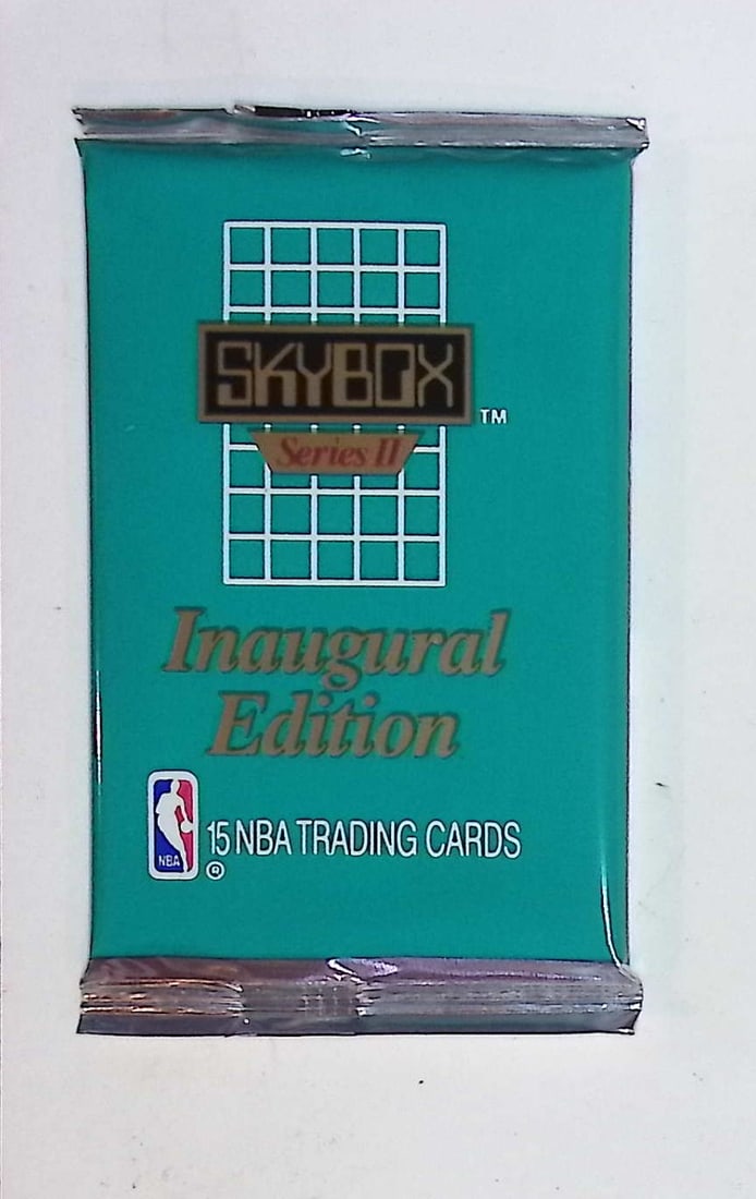 1990 Skybox SERIES 2 Innaugural Edition Basketball Vintage Basketball Retail Box Wax Pack: Vintage Valuable Basketeball NBA Trading & Sports Cards Sold On Line, Michael Jordan, Chicago Bulls, David Robinson Rookie Card, Shawn Kemp Rookie Card, Magic Johnson, Larry Bird, Tim Hardaway RC, Old