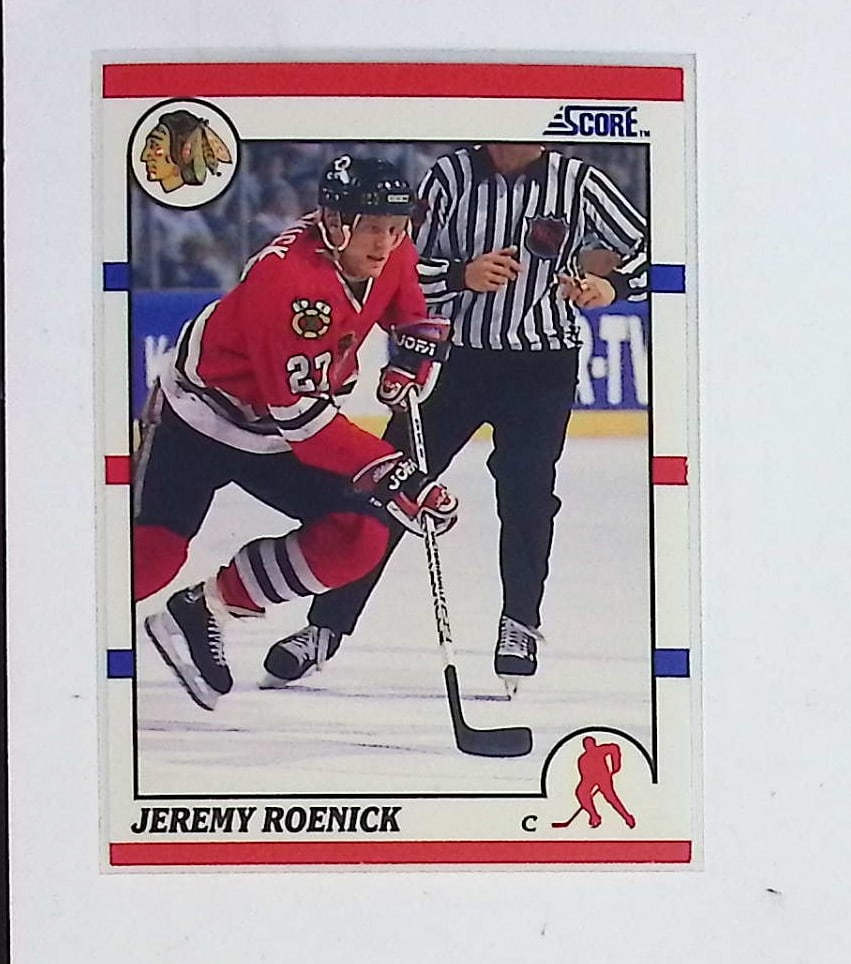 Jeremy Roenick Rookie Card 1990 Score #179 Chicago Blackhawks Vintage NHL Card (1 of 2)