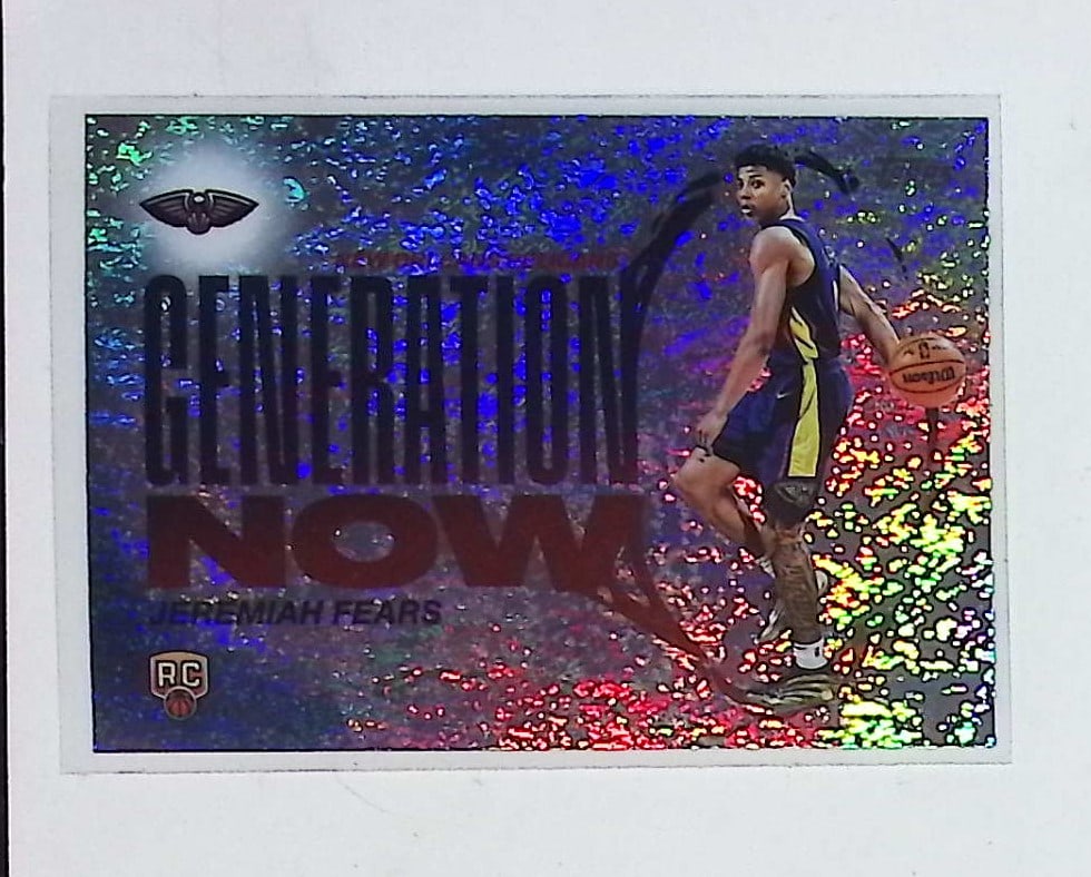 Jeremiah Fears Rookie Card Sandglitter Variation Topps Generation Now Insert #GN-7: Topps Basketball NBA Trading & Sports Cards, Sports Cards for Sale Near Me, Chrome, Refractor, SP, SSP, Valuable Auction Memorabilia Lots Sold On Line, NBA Championship & Hall of Fame Player Cards