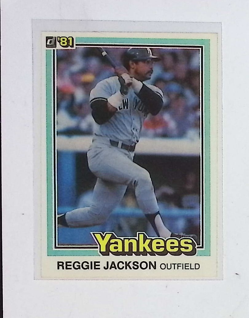 Reggie Jackson 1981 Donruss #348 First Edition Collector's Series Vintage Trading Card (1 of 2)