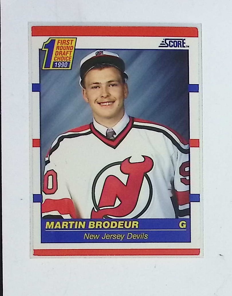 Martin Brodeur Rookie Card 1st Round Draft Choice 1990 Score #439 Vintage Card: Score Vintage NHL Hockey Trading & Sports Cards, Old Sports Cards for Sale Near Me, Stanley Cup & Hall of Fame Players, Valuable Auction Memorabilia Lots for Sale On Line